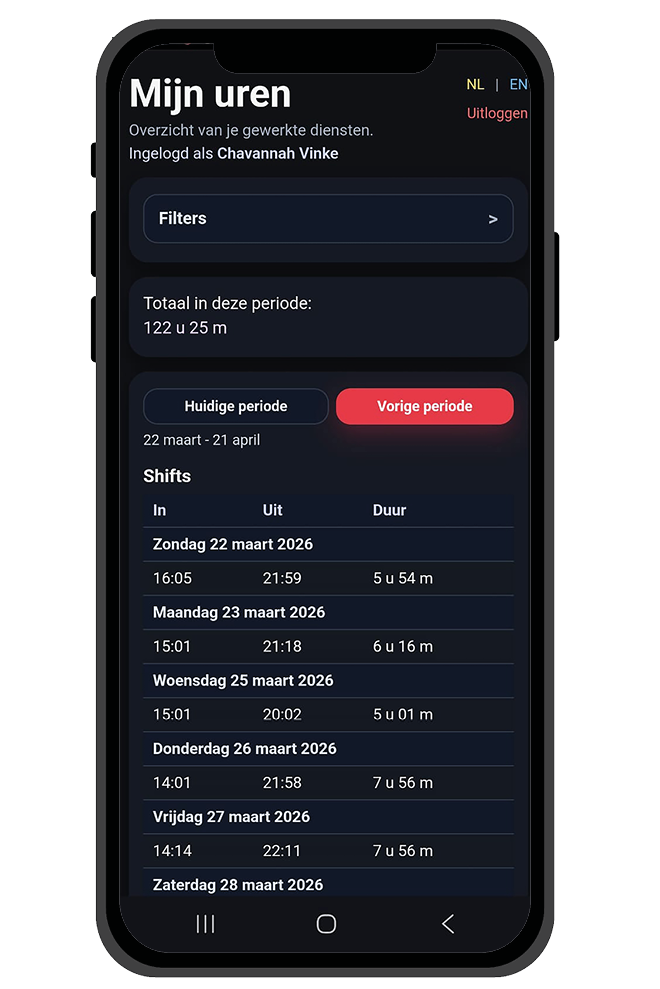 Telefoon met Keizers-IT app